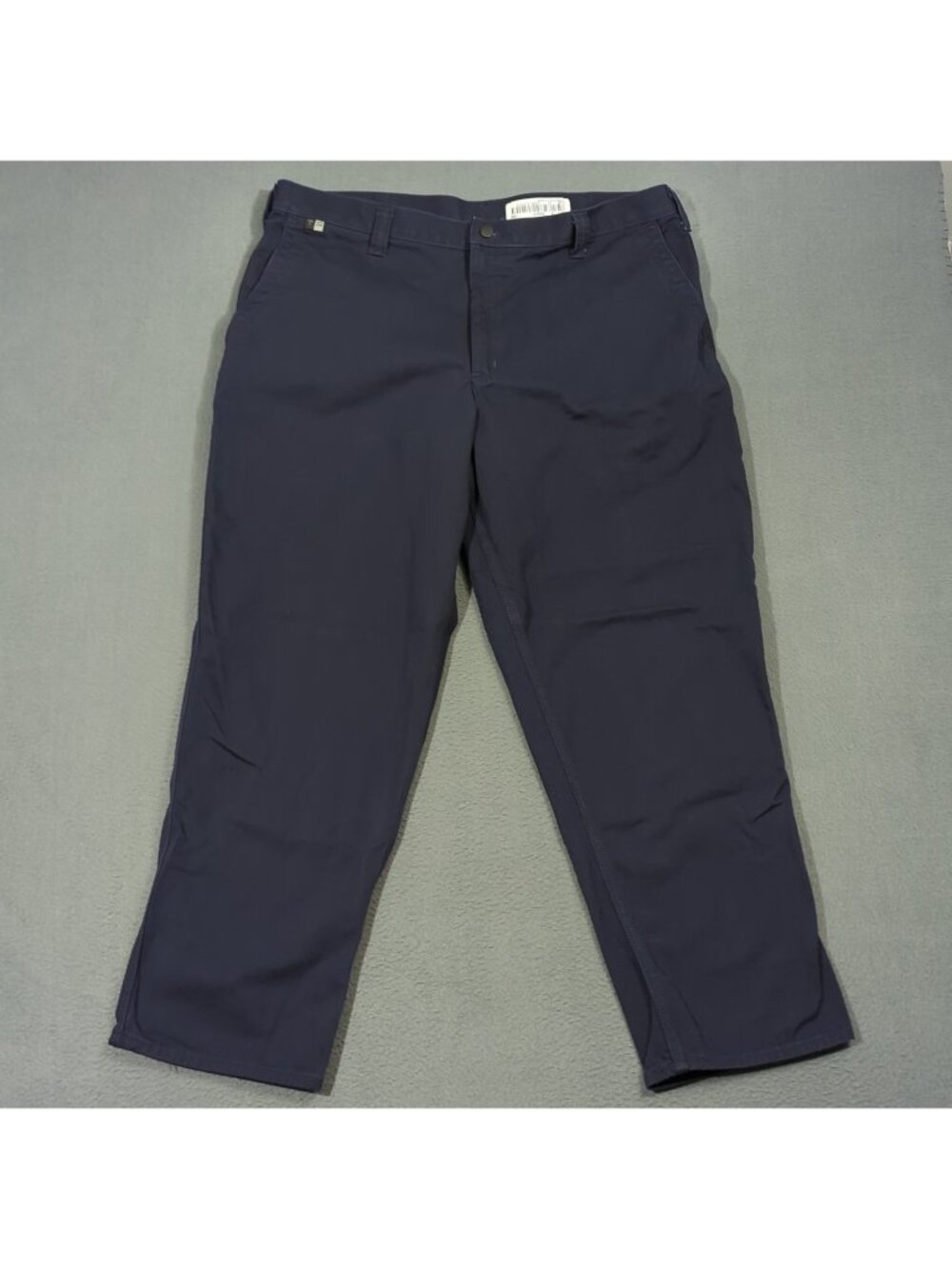 Carhartt FR Pants Mens 40x30 Navy Blue Twill Cotton CAT 2 Welder Workwear 371-20